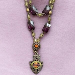 Heidi Daus  Multi-Color Art Deco Crystal Pendant